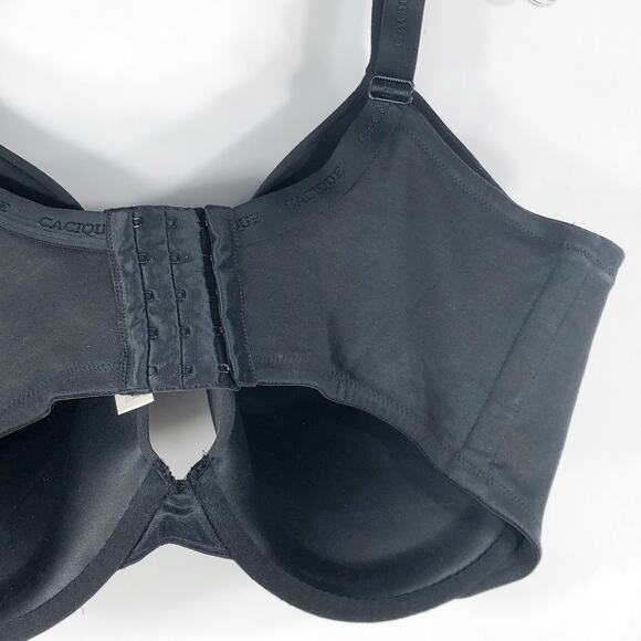 Cacique 44G Bra Plunge Cotton Stretch Plus Size Lane Bryant Underwire‎ Solid 72 - Picture 7 of 11